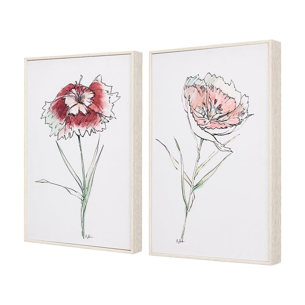 Mercana - Dianthus I by Mercana Studio a Hand Embellished Textured Framed Art Print - 13656 view 2