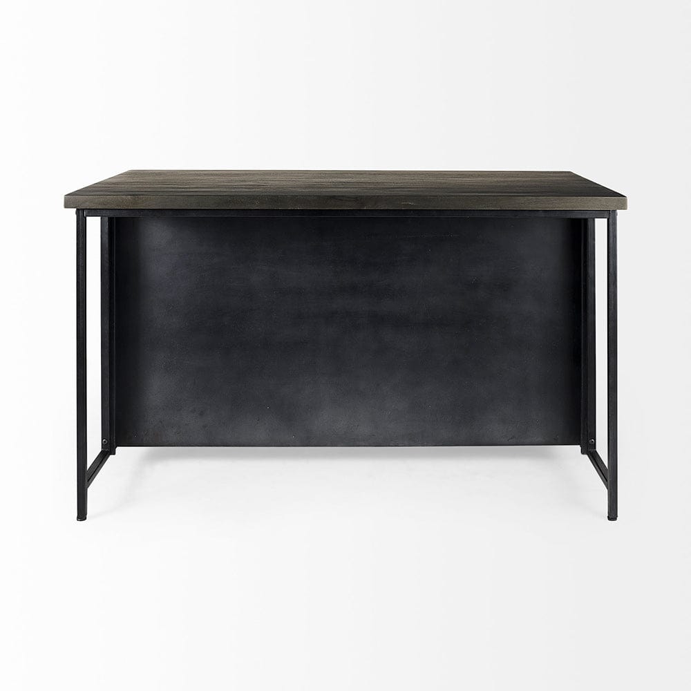 Mercana - Dimitra 62.0L x 32.0W x 36.0H Dark Iron W/Glass Doors Kitchen Island - 69211 view 4