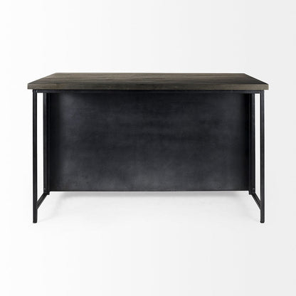 Mercana - Dimitra 62.0L x 32.0W x 36.0H Dark Iron W/Glass Doors Kitchen Island - 69211 view 4