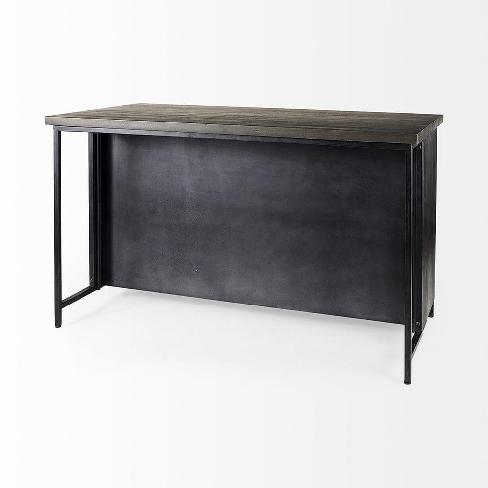 Mercana - Dimitra 62.0L x 32.0W x 36.0H Dark Iron W/Glass Doors Kitchen Island - 69211 view 5