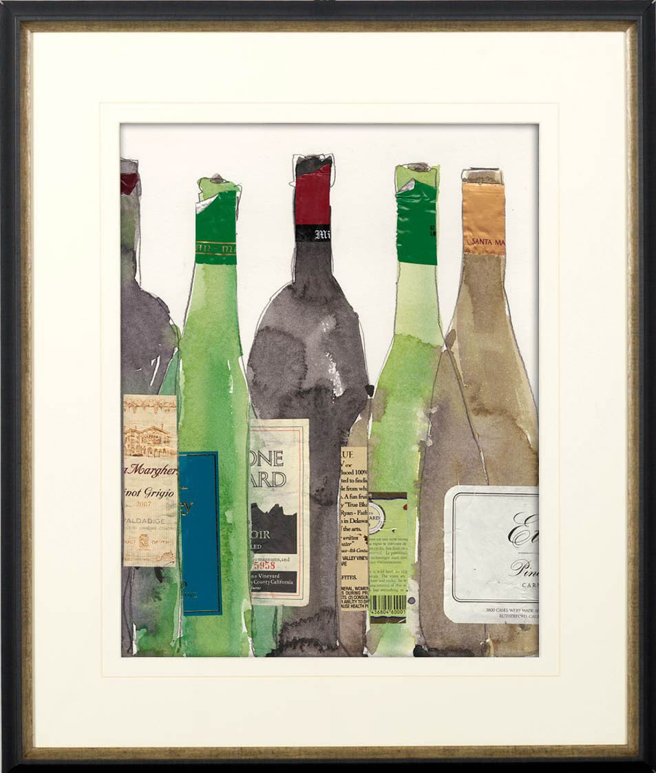 Mercana - Dinner Party I by Samuel Dixon a Hand Embellished Textured Framed Art Print Matted under Glass - 10457 view 2