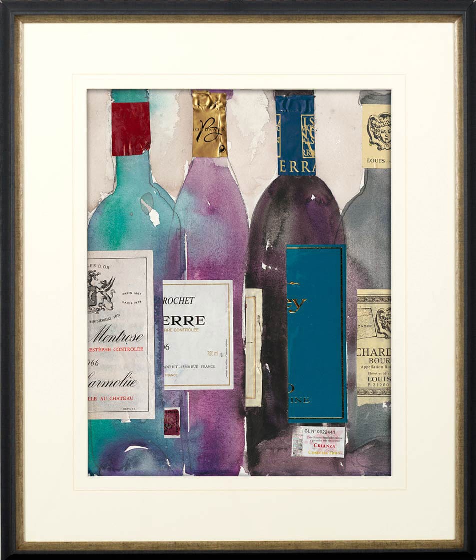 Mercana - Dinner Party II by Samuel Dixon a Hand Embellished Textured Framed Art Print Matted under Glass - 10458 view 2