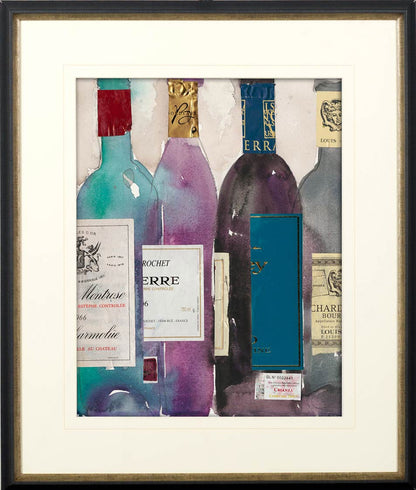 Mercana - Dinner Party II by Samuel Dixon a Hand Embellished Textured Framed Art Print Matted under Glass - 10458 view 2