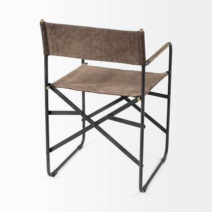 Mercana - Direttore 19.25L x 20W x 31H Brown/Gray Suede W/ Metal Frame Dining Chair - 68796_CLOSEOUT view 5