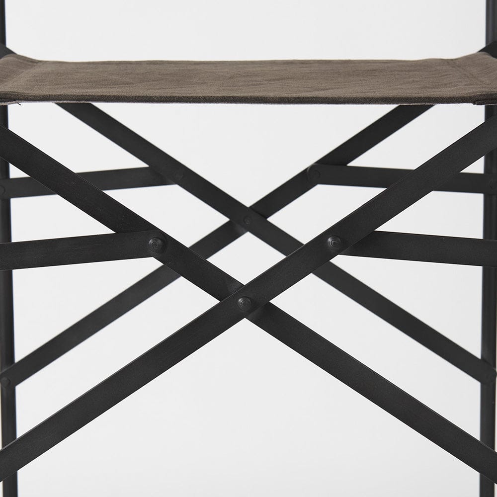 Mercana - Direttore 19.3L x 19.3W x 44.1H Brown/Gray Suede W/ Metal Frame Bar Stool - 69630_CLOSEOUT view 8