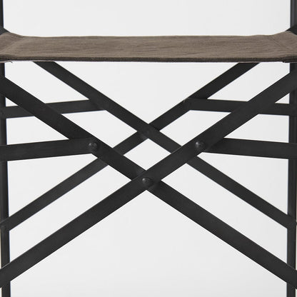Mercana - Direttore 19.3L x 19.3W x 44.1H Brown/Gray Suede W/ Metal Frame Bar Stool - 69630_CLOSEOUT view 8