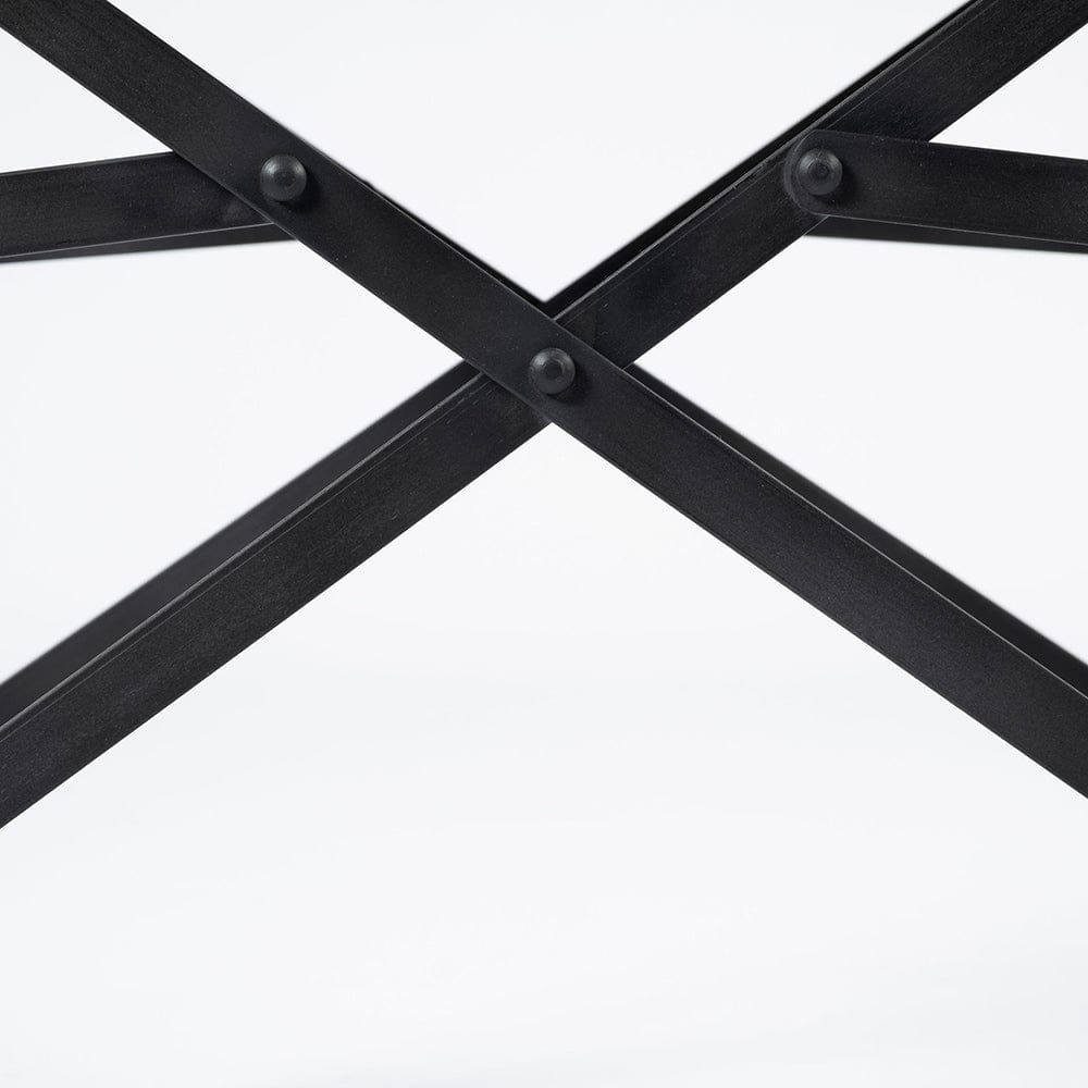 Mercana - Direttore Black Iron Frame Black Leather Dining Chair - 68797 view 12