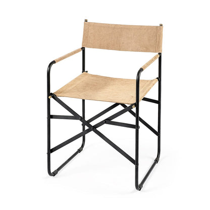Mercana - Direttore Tan Leather W/ Black Iron Frame Dining Chair - 68798 view 1
