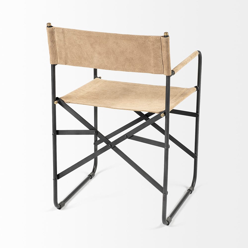 Mercana - Direttore Tan Leather W/ Black Iron Frame Dining Chair - 68798 view 5