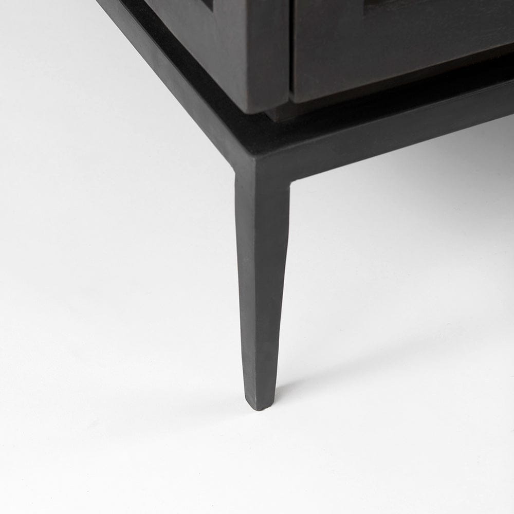 Mercana - Divina Black-Brown Wood w/ White Marble Top and Black Metal Base Coffee Table - 69238-AB view 10