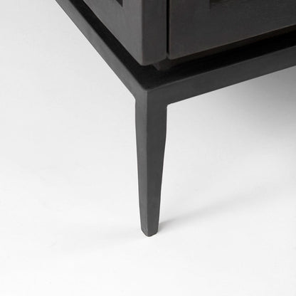 Mercana - Divina Black-Brown Wood w/ White Marble Top and Black Metal Base Coffee Table - 69238-AB view 10