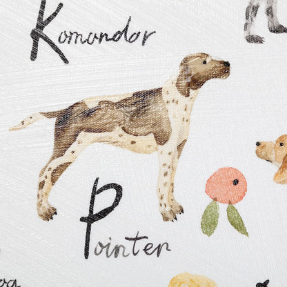 Mercana - Dog Alphabet by Melissa Wang a Hand Embellished Textured Canvas - 101902-S view 3