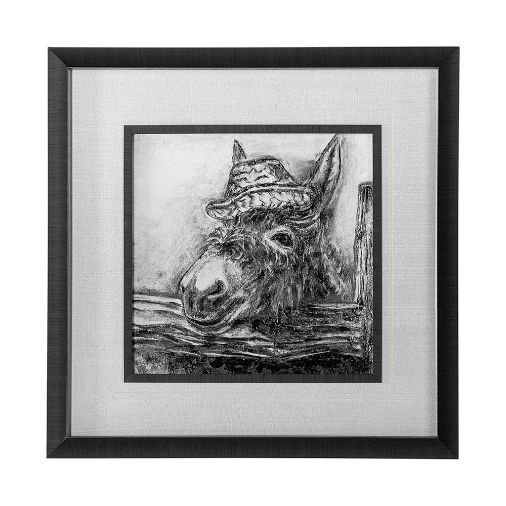 Mercana - Donkey I by Mercana Studio a Hand Embellished Textured Framed Art Print Matted under Glass - 12986 view 1