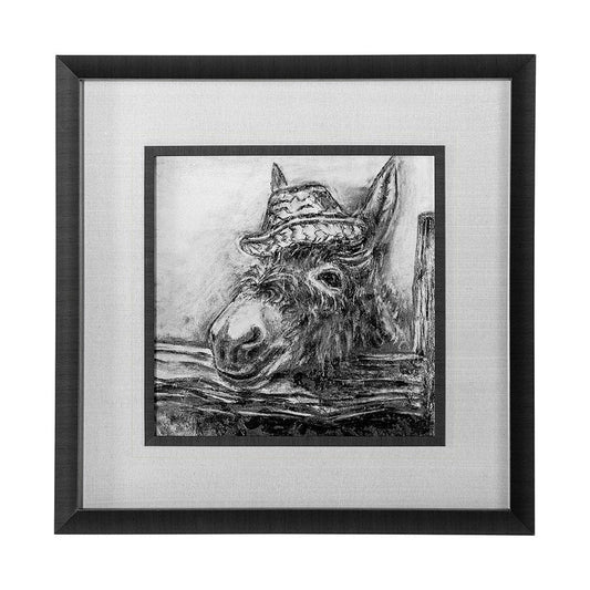 Mercana - Donkey I by Mercana Studio a Hand Embellished Textured Framed Art Print Matted under Glass - 12986 view 1