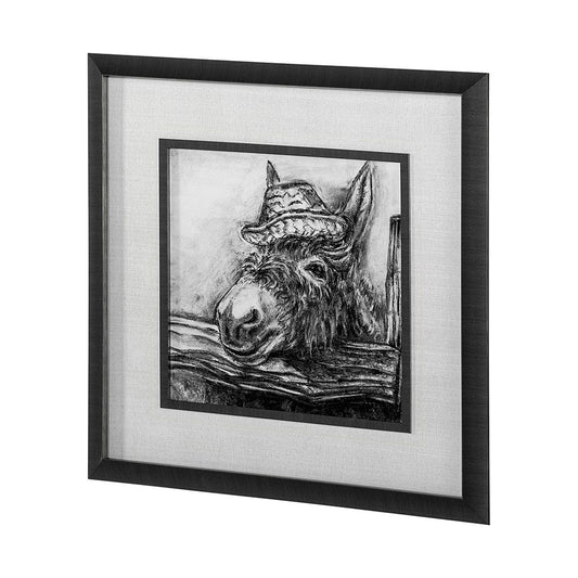Mercana - Donkey I by Mercana Studio a Hand Embellished Textured Framed Art Print Matted under Glass - 12986 view 2