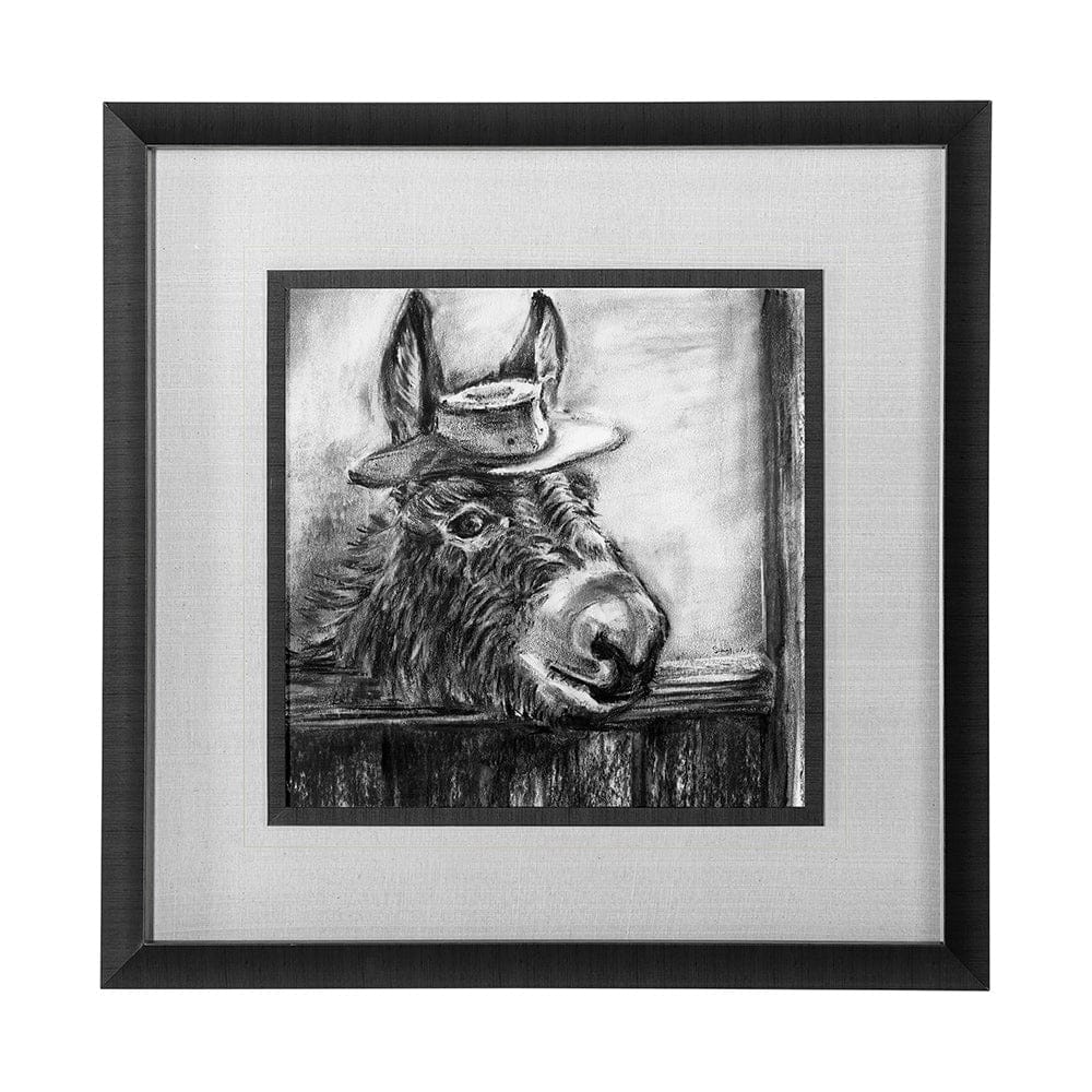 Mercana - Donkey II by Mercana Studio a Hand Embellished Textured Framed Art Print Matted under Glass - 12987 view 1