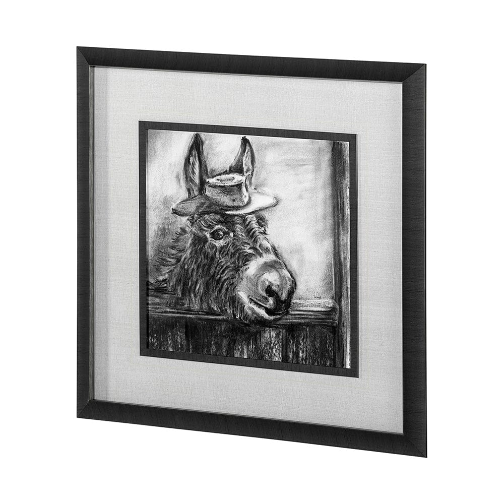 Mercana - Donkey II by Mercana Studio a Hand Embellished Textured Framed Art Print Matted under Glass - 12987 view 2
