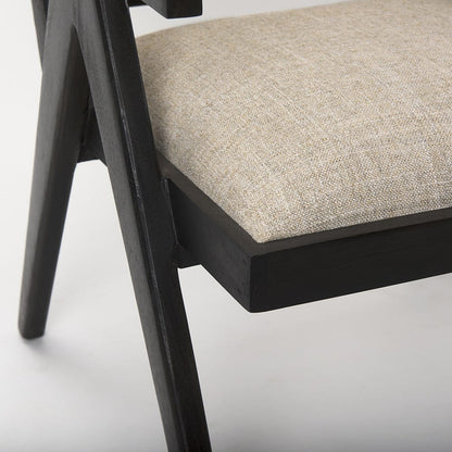 Mercana - Donna Black Wood Cane-Back w/ Beige Upholstered Seat Accent Chair - 69991_CLOSEOUT view 10