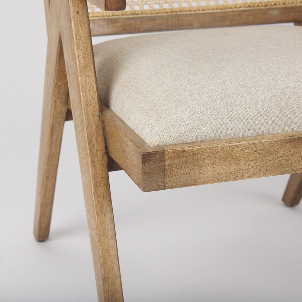 Mercana - Donna Light Brown Wood Cane-Back w/ Beige Upholstered Seat Accent Chair - 69933_CLOSEOUT view 10