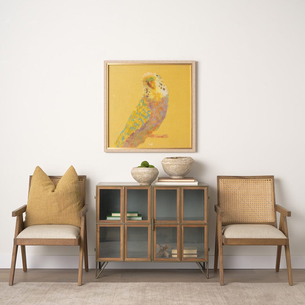 Mercana - Donna Light Brown Wood Cane-Back w/ Beige Upholstered Seat Accent Chair - 69933_CLOSEOUT view 13