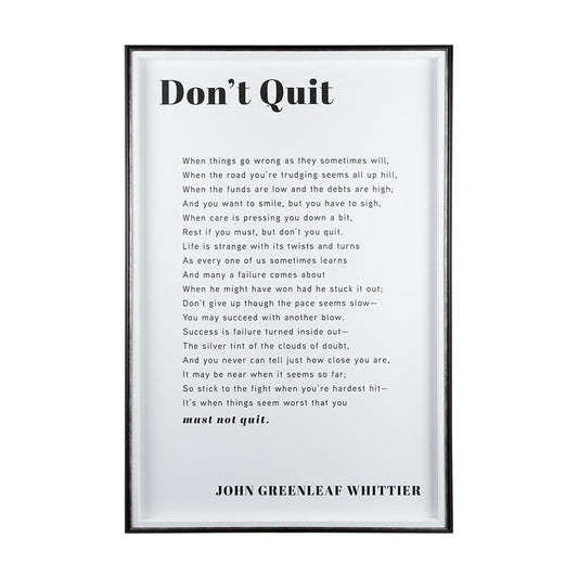 Mercana - Don't Quit by Mercana Studio a Framed Art Print Matted under Glass - 13931 view 1