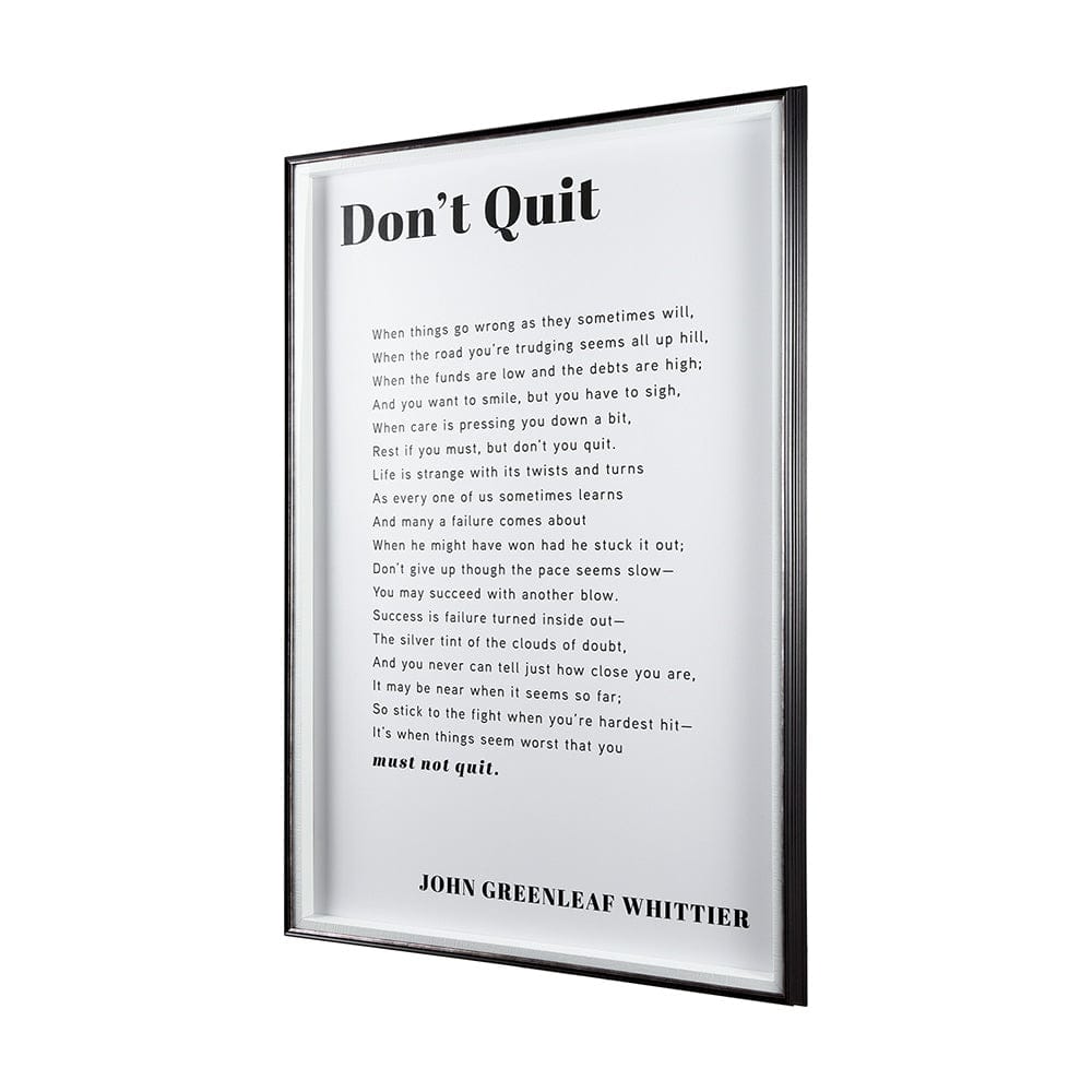 Mercana - Don't Quit by Mercana Studio a Framed Art Print Matted under Glass - 13931 view 3