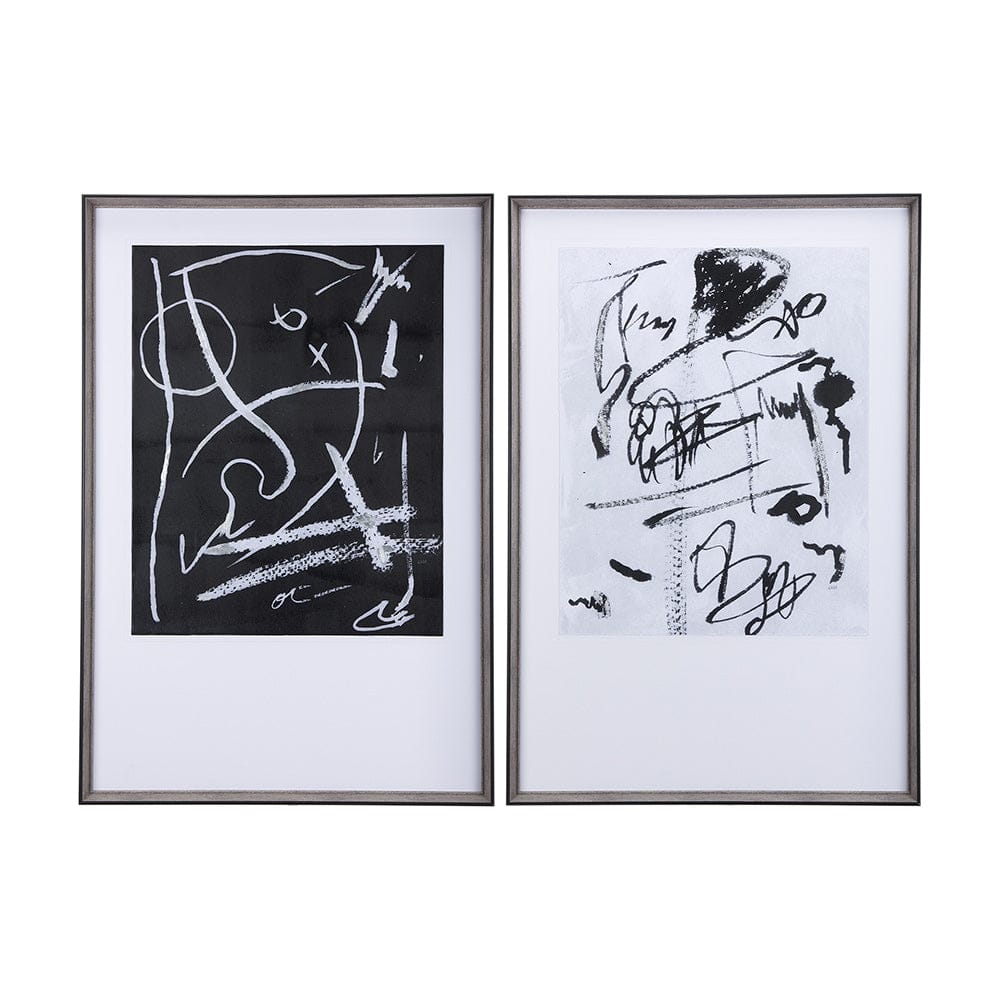 Mercana - Doodle I by Mercana Studio a Hand Embellished Textured Framed Art Print Matted under Glass - 14345 view 5