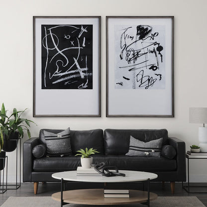Mercana - Doodle I by Mercana Studio a Hand Embellished Textured Framed Art Print Matted under Glass - 14345 view 9
