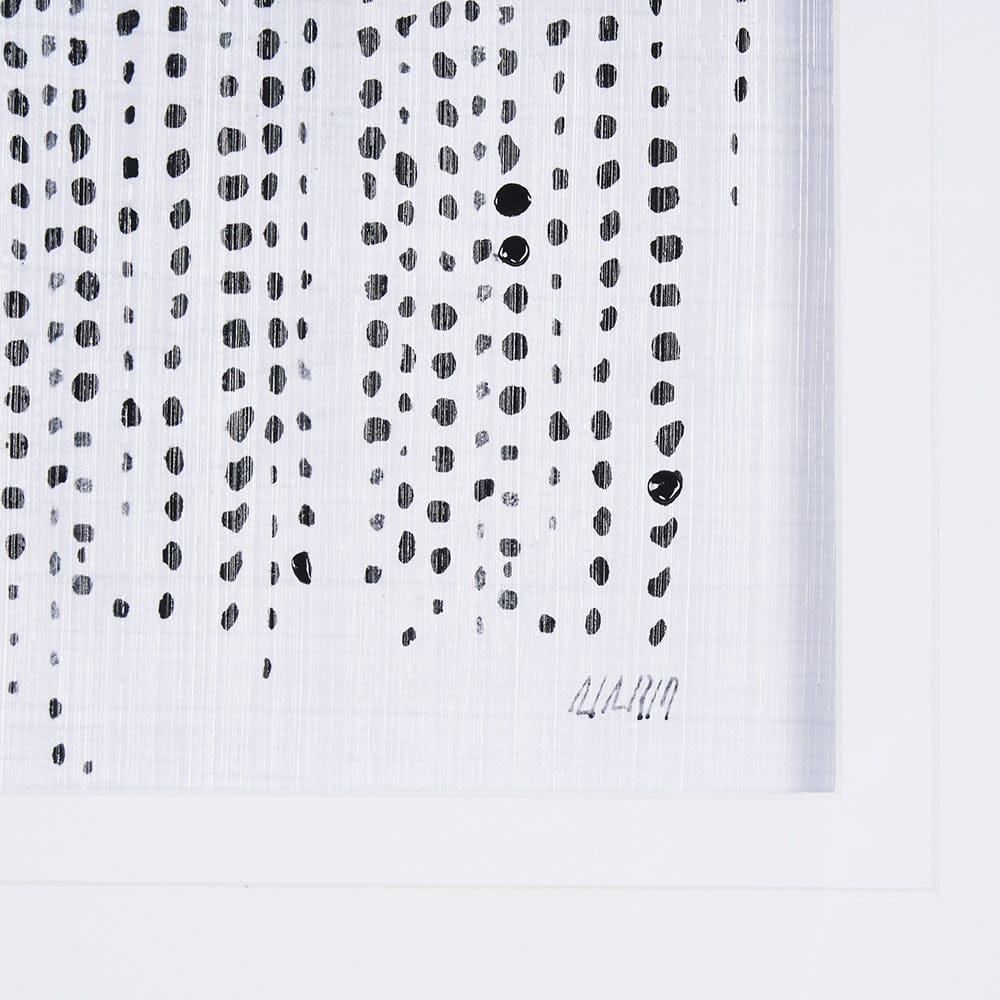 Mercana - Dot Texture II by Mercana Studio a Hand Embellished Textured Framed Art Print Matted under Glass - 15004 view 6