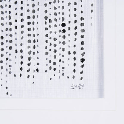 Mercana - Dot Texture III by Mercana Studio a Hand Embellished Textured Framed Art Print Matted under Glass - 15005 view 6