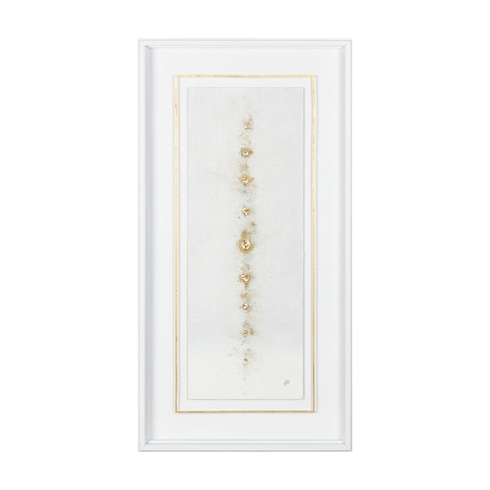 Mercana - Dots I-Gold by Studio M a handmade Original Framed Artwork under Glass - 12429 view 2