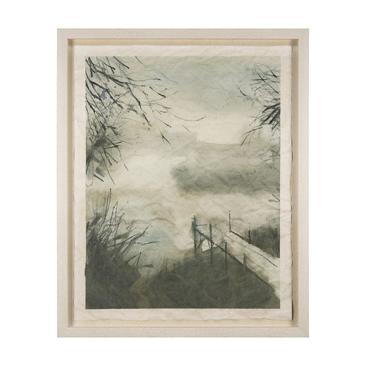 Mercana - Down By The Dock by Mercana Studio a Hand Embellished Framed Art Print Matted under Glass - 15472 view 1