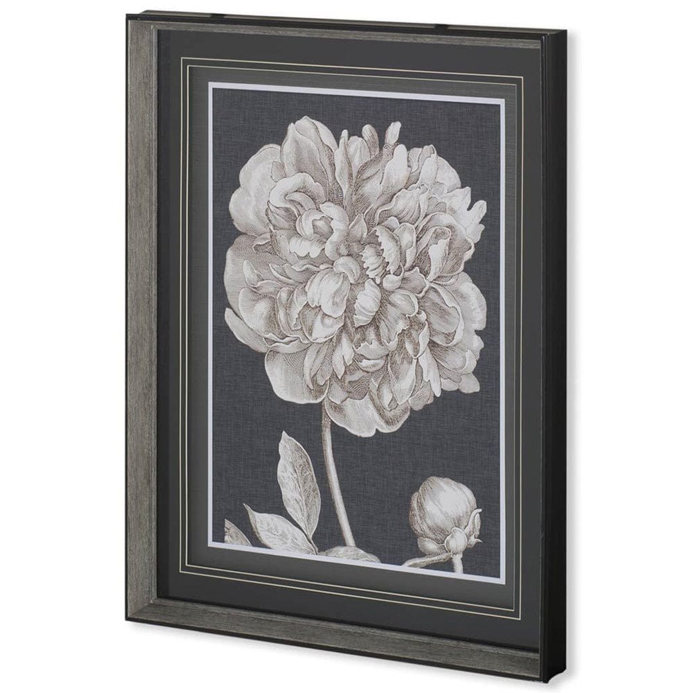 Mercana - Dramatic Peony I by Vision Studio a Hand Embellished Textured Framed Art Print Matted under Glass - 10593 view 1