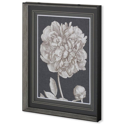 Mercana - Dramatic Peony I by Vision Studio a Hand Embellished Textured Framed Art Print Matted under Glass - 10593 view 1