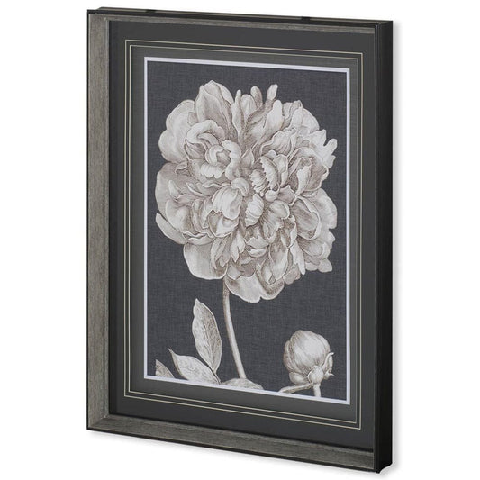 Mercana - Dramatic Peony I by Vision Studio a Hand Embellished Textured Framed Art Print Matted under Glass - 10593 view 1