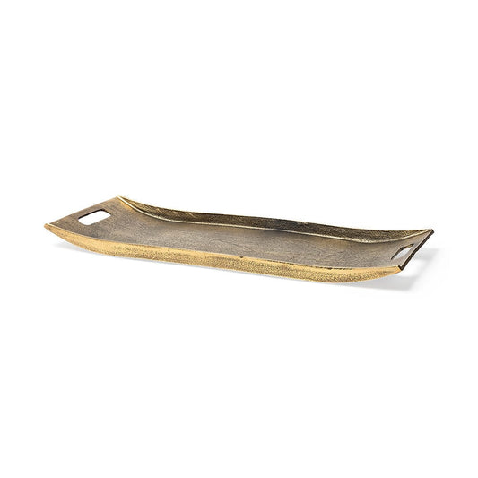 Mercana - Drey 24L x 10W Gold Rectangular Tray - 69067 view 1