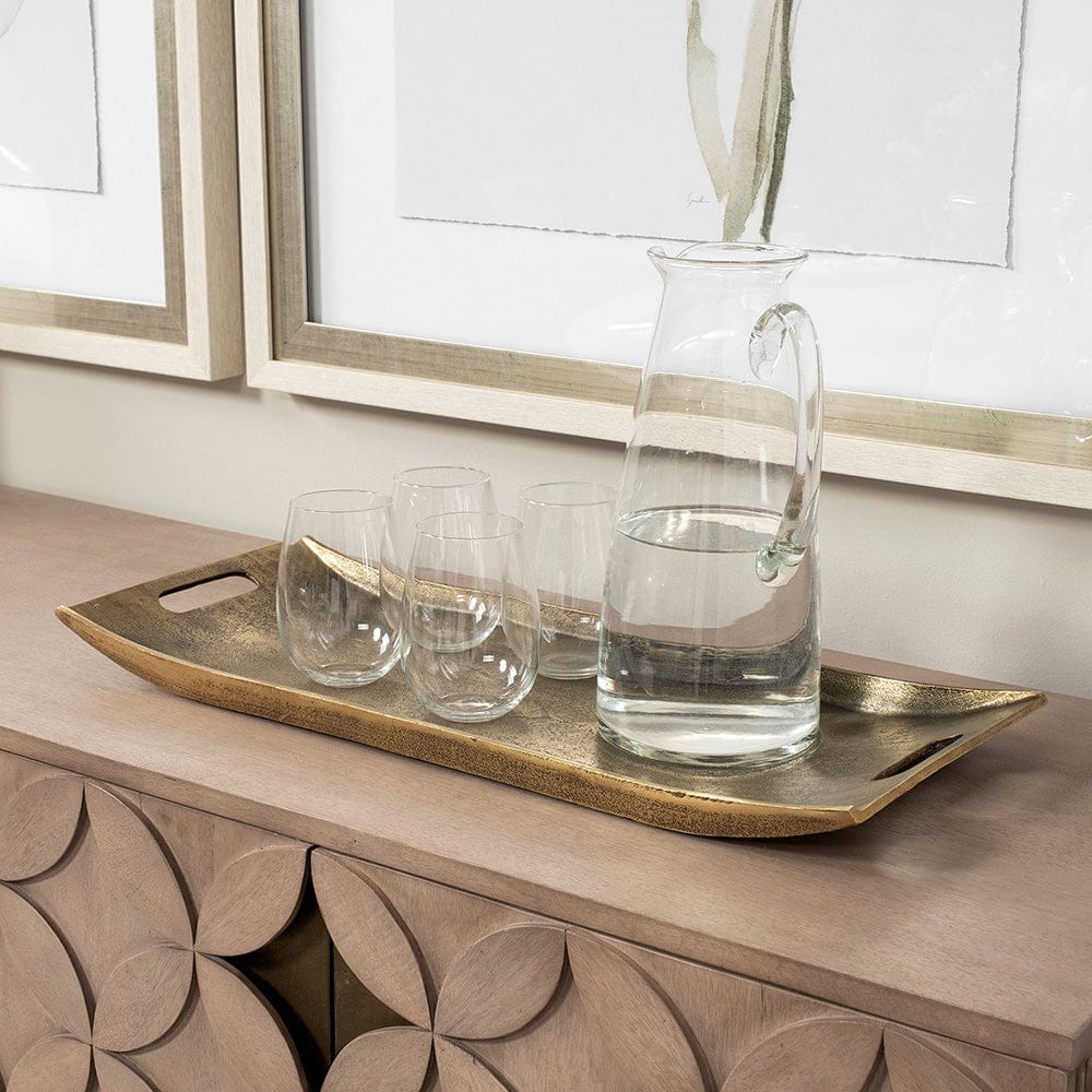 Mercana - Drey 24L x 10W Gold Rectangular Tray - 69067 view 4