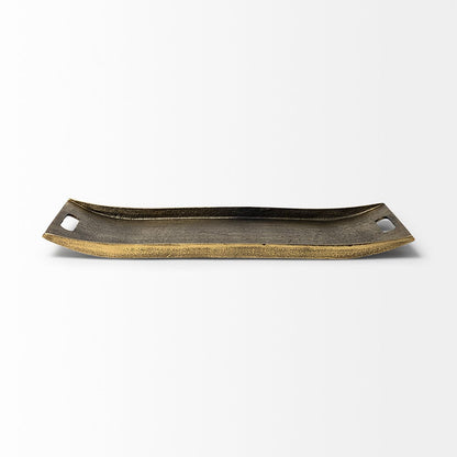 Mercana - Drey 24L x 10W Gold Rectangular Tray - 69067 view 5