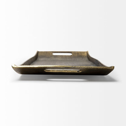 Mercana - Drey 24L x 10W Gold Rectangular Tray - 69067 view 6