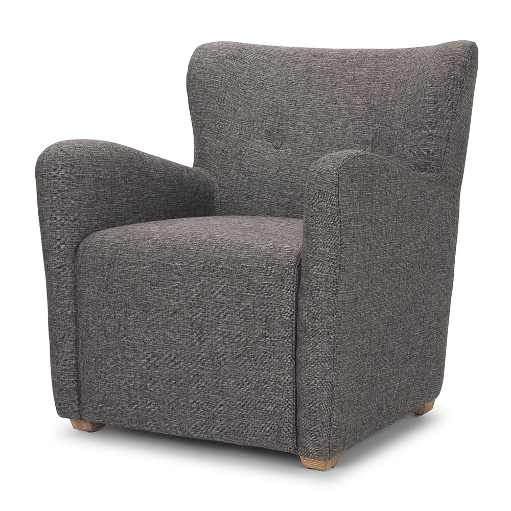 Mercana - Dunstan Accent Chair Upholstered Gray Twill Fabric and Medium Brown Wood Feet - 70429 view 1