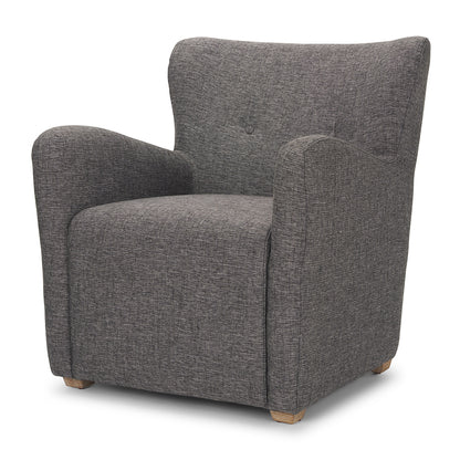 Mercana - Dunstan Accent Chair Upholstered Gray Twill Fabric and Medium Brown Wood Feet - 70429 view 1