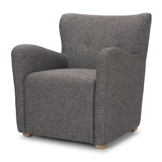 Mercana - Dunstan Accent Chair Upholstered Gray Twill Fabric and Medium Brown Wood Feet - 70429 view 1