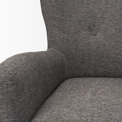 Mercana - Dunstan Accent Chair Upholstered Gray Twill Fabric and Medium Brown Wood Feet - 70429 view 3