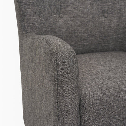 Mercana - Dunstan Accent Chair Upholstered Gray Twill Fabric and Medium Brown Wood Feet - 70429 view 4