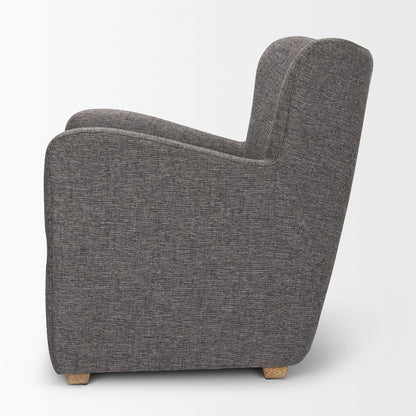 Mercana - Dunstan Accent Chair Upholstered Gray Twill Fabric and Medium Brown Wood Feet - 70429 view 7