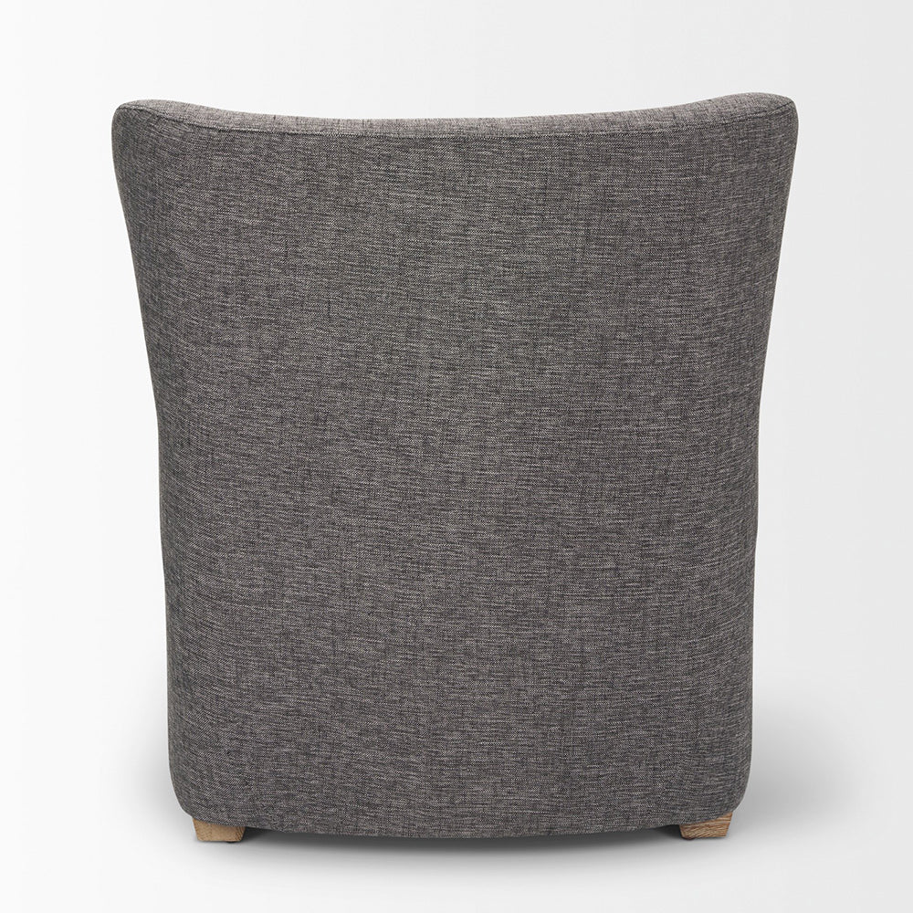Mercana - Dunstan Accent Chair Upholstered Gray Twill Fabric and Medium Brown Wood Feet - 70429 view 8