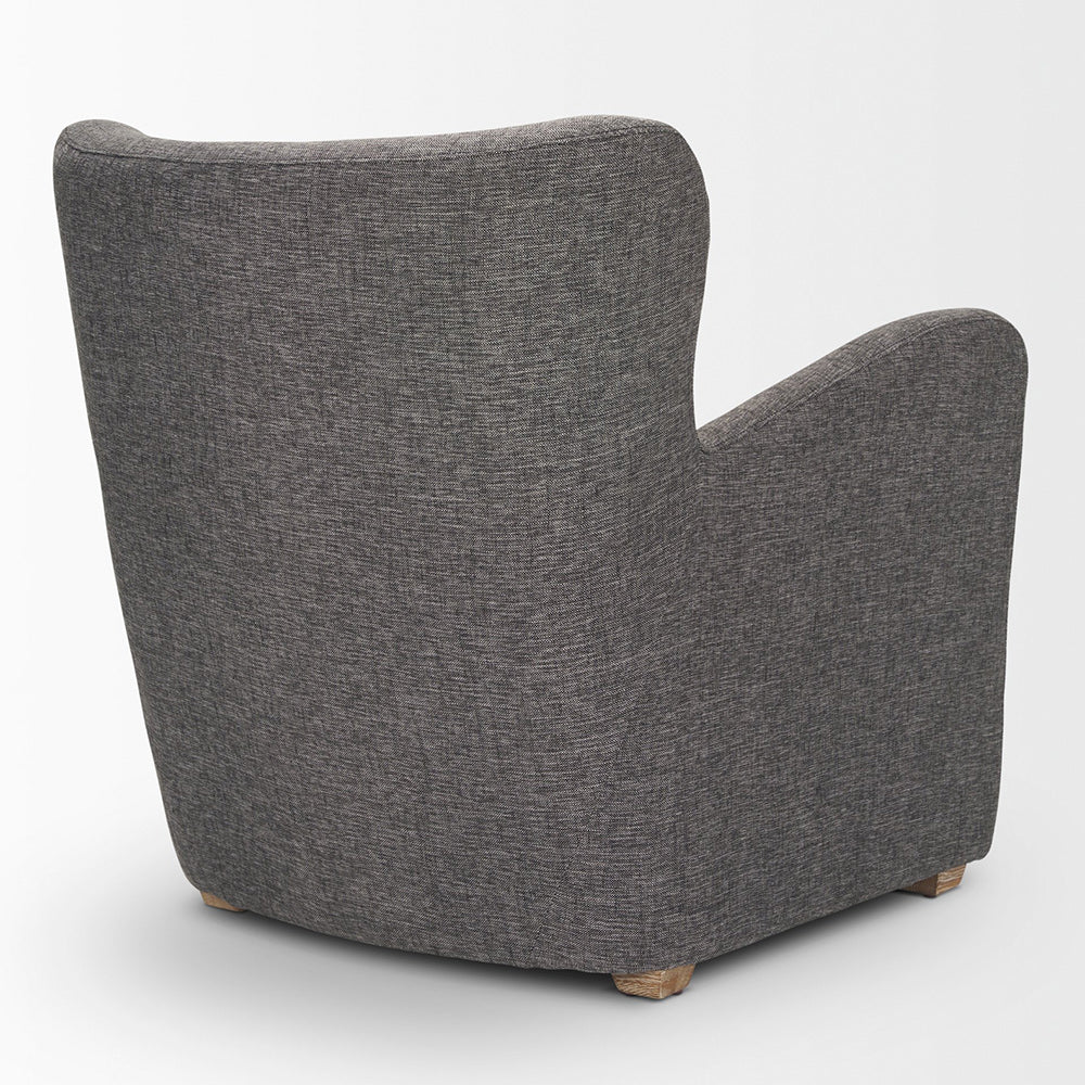 Mercana - Dunstan Accent Chair Upholstered Gray Twill Fabric and Medium Brown Wood Feet - 70429 view 9