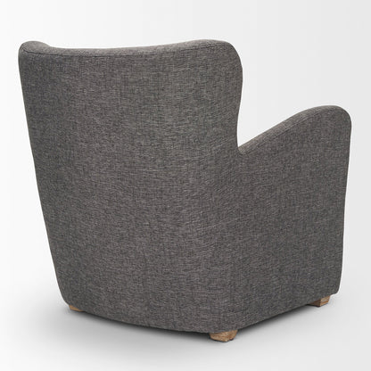 Mercana - Dunstan Accent Chair Upholstered Gray Twill Fabric and Medium Brown Wood Feet - 70429 view 9