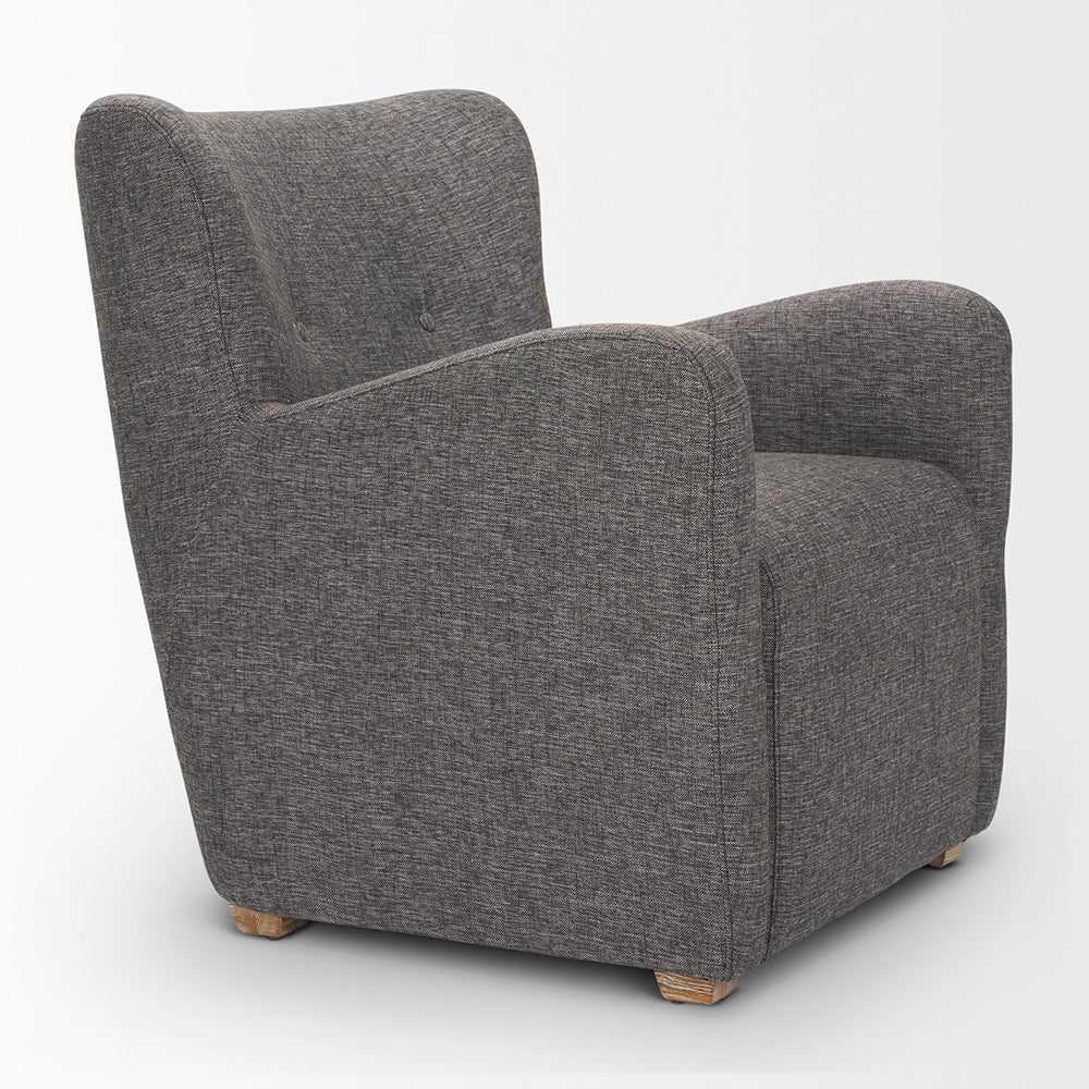 Mercana - Dunstan Accent Chair Upholstered Gray Twill Fabric and Medium Brown Wood Feet - 70429 view 10