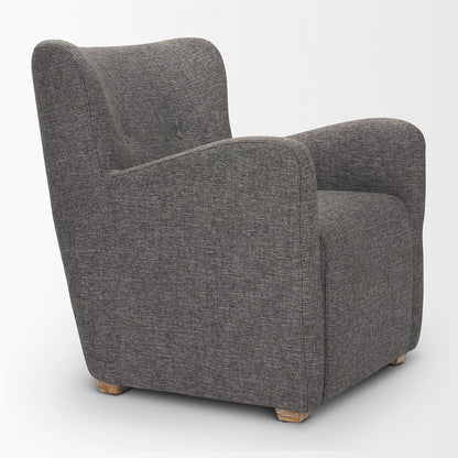 Mercana - Dunstan Accent Chair Upholstered Gray Twill Fabric and Medium Brown Wood Feet - 70429 view 10
